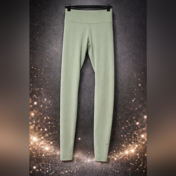 NIKE Womens Light Green Leggings - Picture 2 of 3